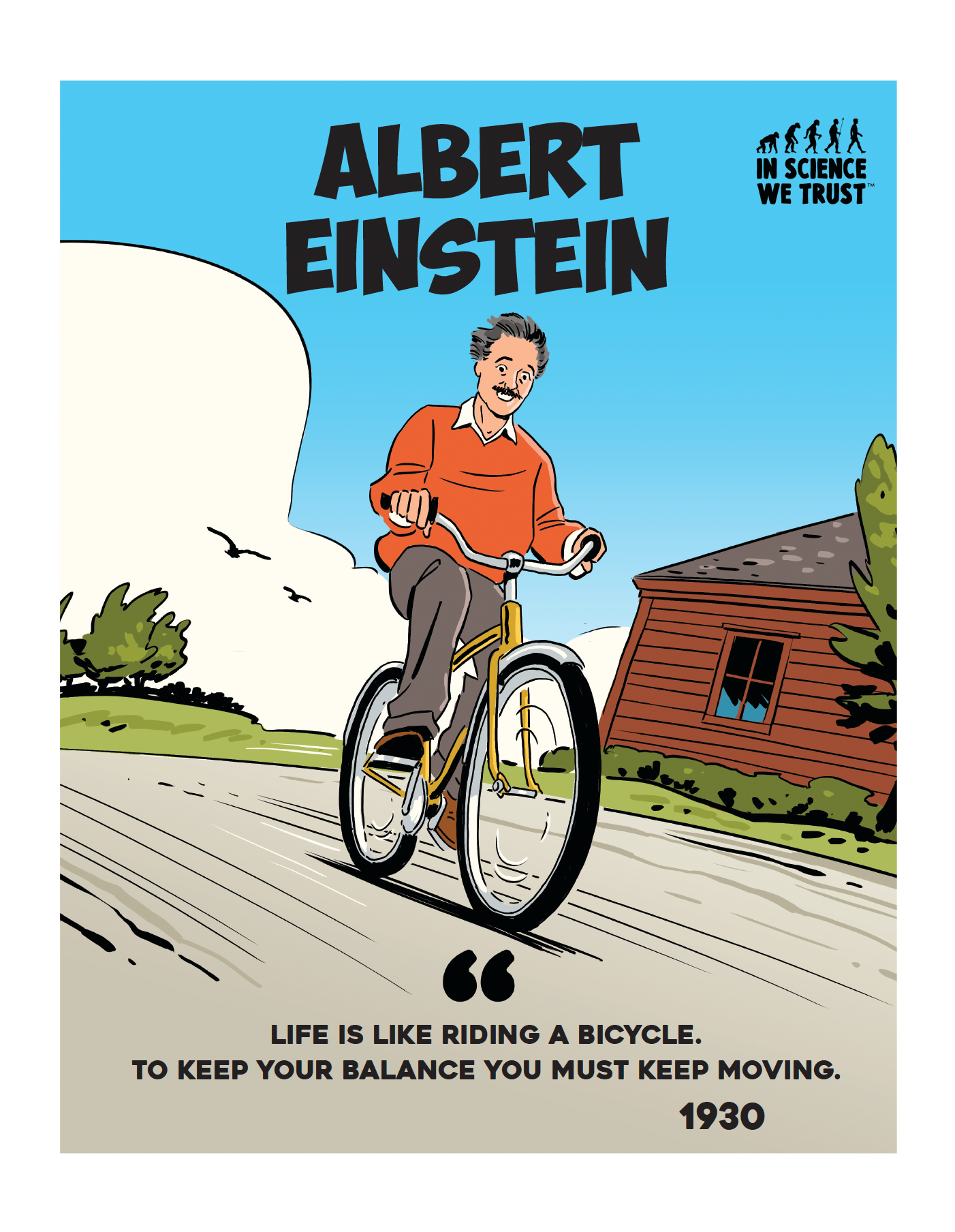 Albert Einstein - "Balance" Poster